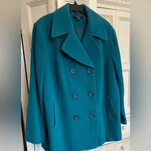 Teal Women’s Peacoat